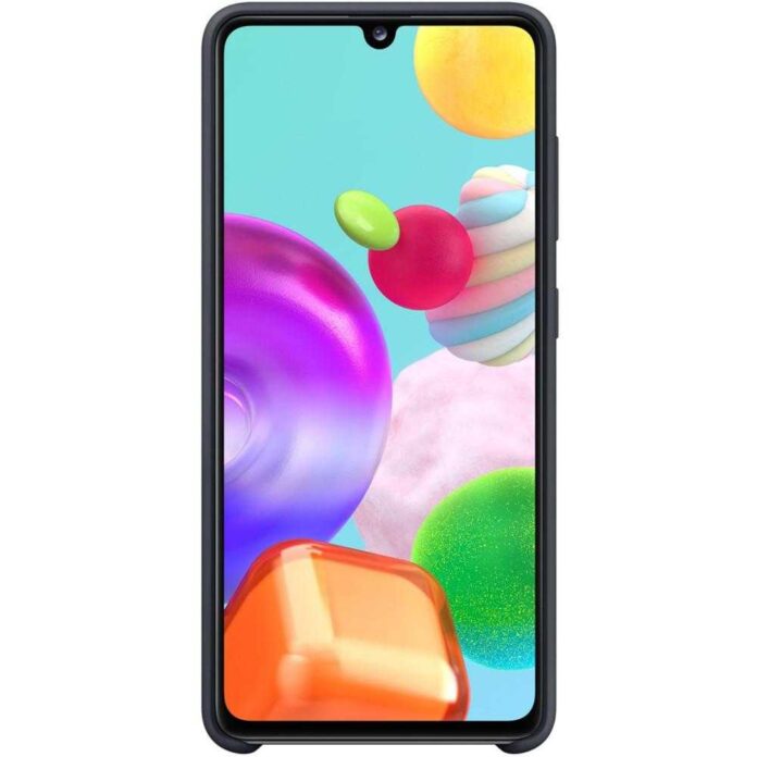 Husa Silicone Cover Samsung pentru Galaxy A41, Negru