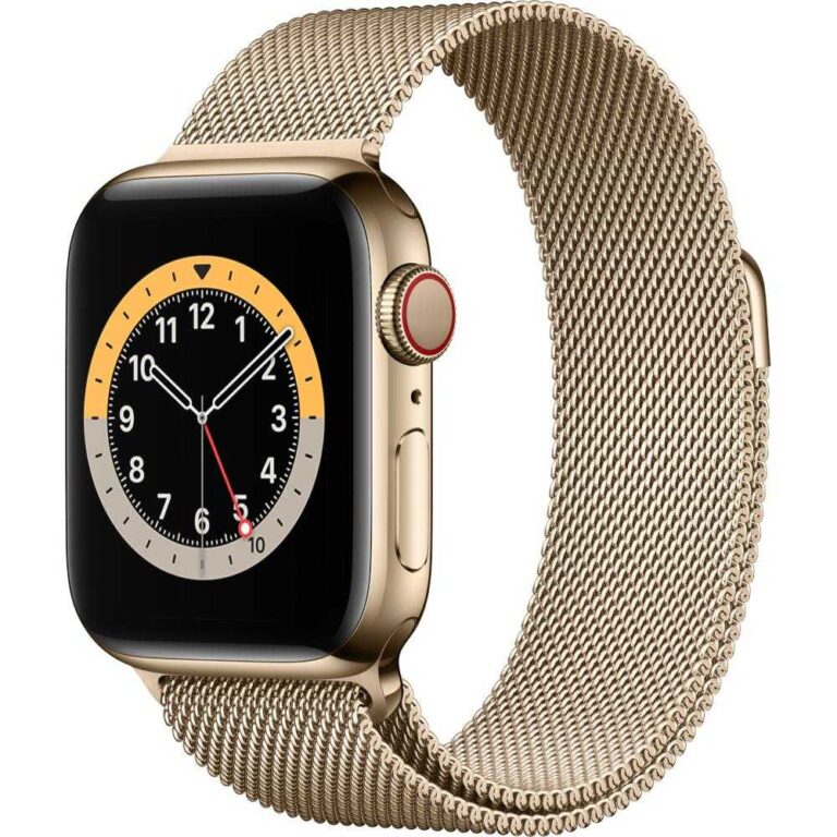 Apple Watch Series 6 GPS + Cellular, 40mm, Silver, Stainless Steel Case, Silver Milanese Loop