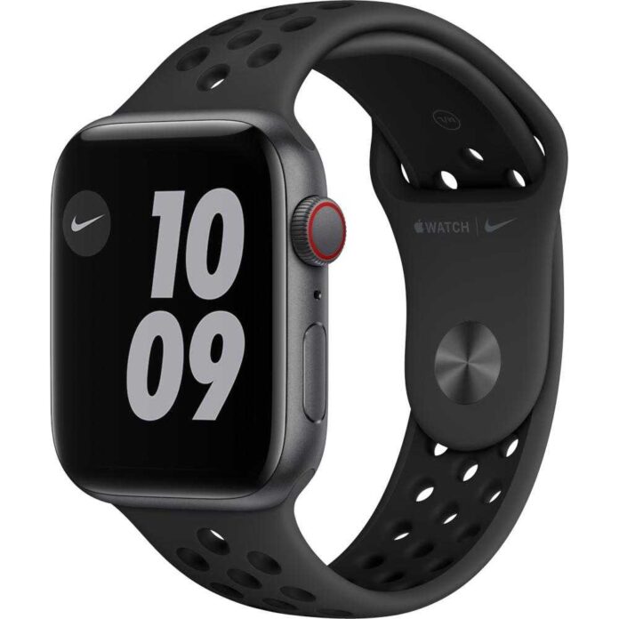 Apple Watch Nike SE GPS + Cellular, 44mm, Space Gray, Aluminium Case, Anthracite/Black Nike Sport Band Apple Watch Nike SE GPS + Cellular, 44mm, Space Gray, Aluminium Case, Anthracite/Black Nike Sport Band
