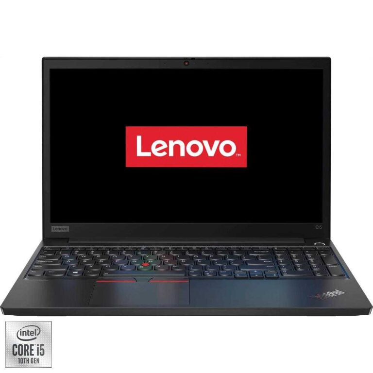 Laptop Lenovo ThinkPad E15, Intel® Core&trade; i5-10210U, 8GB DDR4, HDD 1TB, AMD Radeon&trade; RX 640 2GB, Free DOS