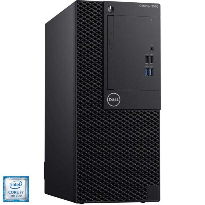Sistem Desktop PC Dell OptiPlex 3070 MT, Intel® Core&trade; i7-9700, 8GB DDR4, SSD 512GB, Intel® UHD Graphics, Windows 10 Pro