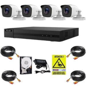 Kit supraveghere Hikvision Hilook, 4 camere 2MP, IR 20m, DVR 4 canale, 4MP, Accesorii, HDD 500GB, Autocolant Rovision Kit supraveghere Hikvision Hilook, 4 camere 2MP, IR 20m, DVR 4 canale, 4MP, Accesorii, HDD 500GB, Autocolant Rovision