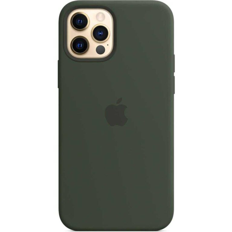Husa de protectie Apple Silicone pentru iPhone 12/12 Pro, MagSafe, Cyprus Green