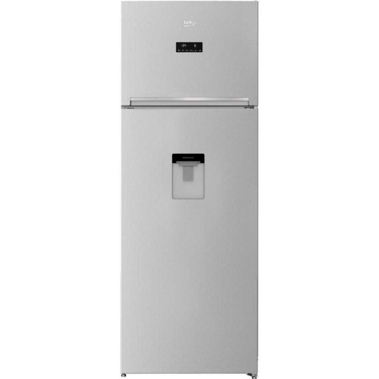 Frigider cu doua usi Beko RDNE505E30DZMN, 451 l, Cooling Fan, NoFrost, Dozator de apa, Usa reversibila, Clasa F (clasificare energetica veche Clasa A++), H 185 cm, Gri