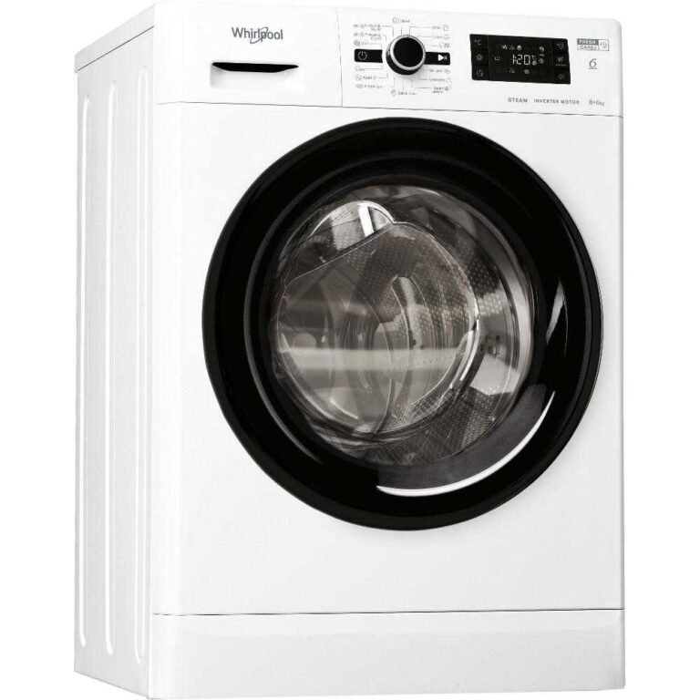 Masina de spalat rufe cu uscator Whirlpool FWDG 861483 WBV EE N, 1400 RPM, 8 kg spalare, 6 kg uscare, Clasa C/D, (clasificare energetica veche Clasa  A)