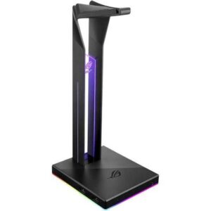 Stand casti Asus ROG Throne Qi, iluminare RGB, Negru Stand casti Asus ROG Throne Qi, iluminare RGB, Negru