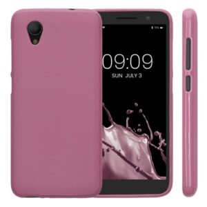 Husa Kwmobile pentru Alcatel 1, Silicon, Violet, 46363.167 Husa Kwmobile pentru Alcatel 1, Silicon, Violet, 46363.167