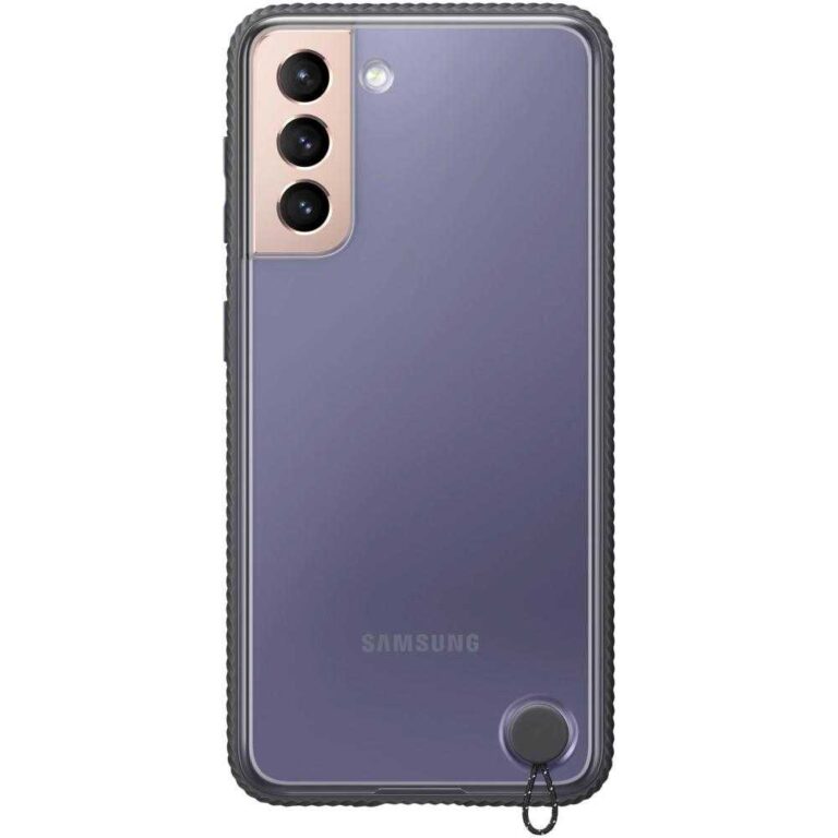 Husa de protectie Samsung Clear Protective Cover pentru Galaxy S21, Negru