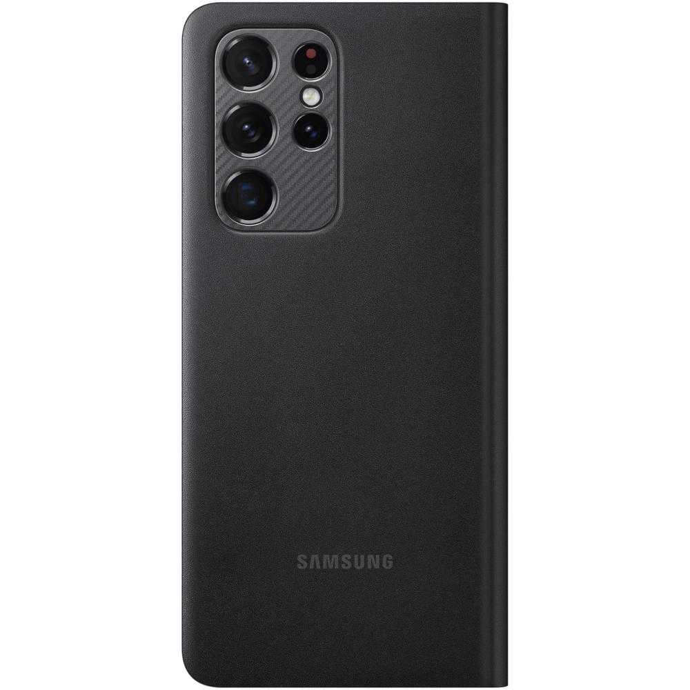 Husa de protectie Samsung Smart LED View Cover pentru Galaxy S21 Ultra, Negru Husa de protectie Samsung Smart LED View Cover pentru Galaxy S21 Ultra, Negru