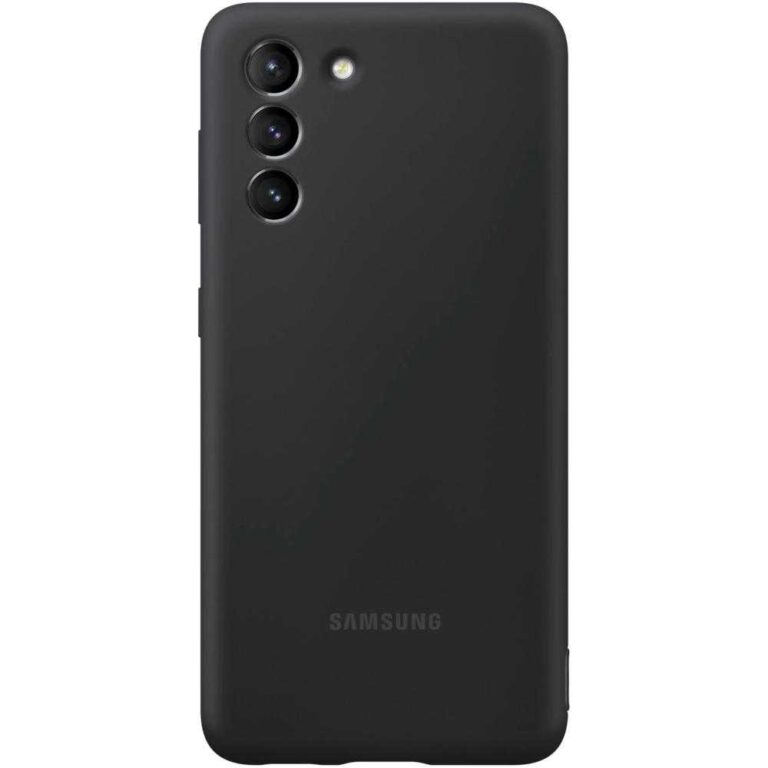 Husa de protectie Samsung Silicone Cover pentru Galaxy S21+, Alb