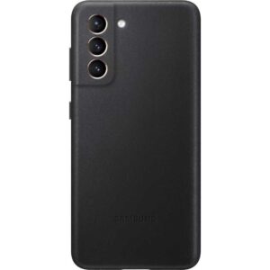 Husa de protectie Samsung Leather Cover pentru Galaxy S21, Negru Husa de protectie Samsung Leather Cover pentru Galaxy S21, Negru