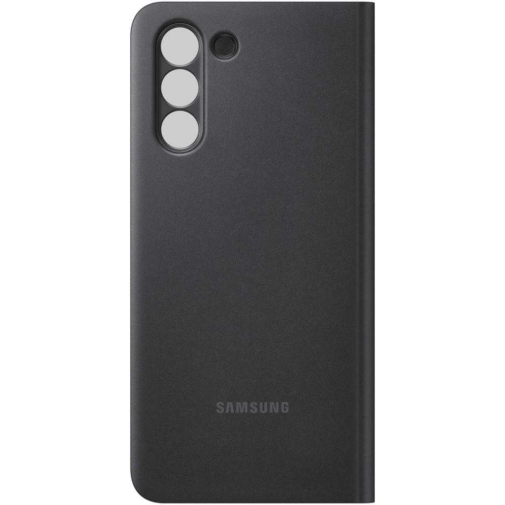 Husa de protectie Samsung Smart Clear View Cover pentru Galaxy S21, Negru Husa de protectie Samsung Smart Clear View Cover pentru Galaxy S21, Negru
