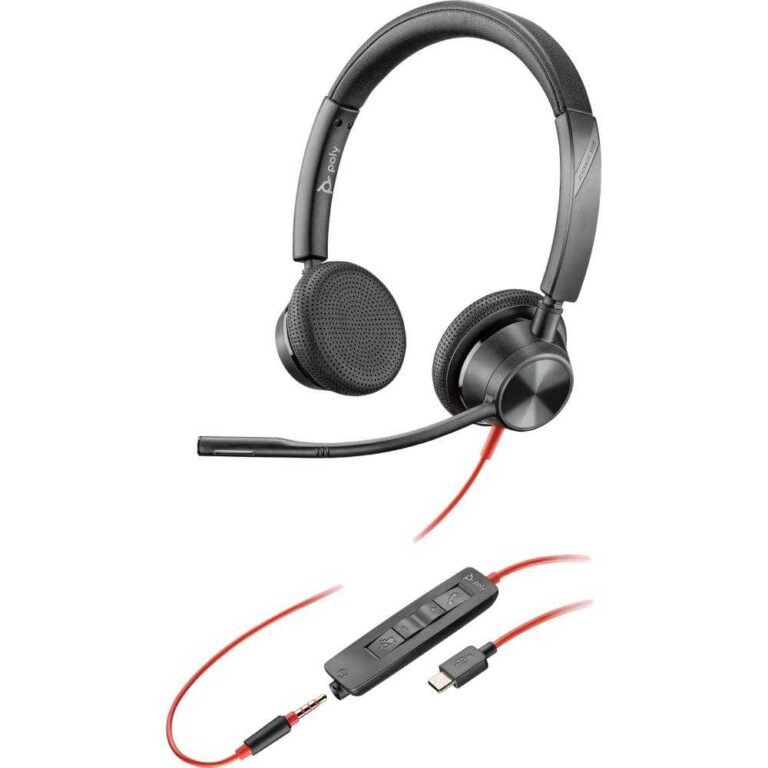 Casti Call Center Plantronics Blackwire 3325 Type-C, Negru