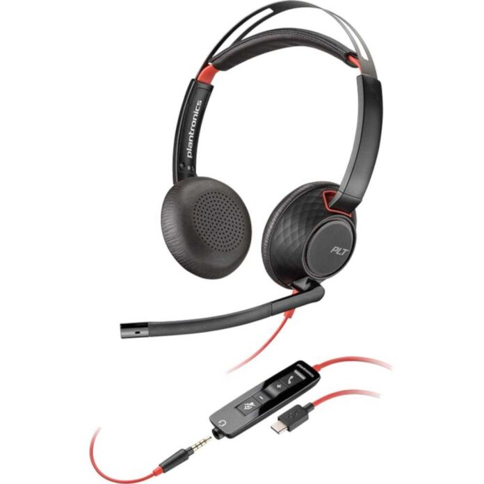 Casti Call Center Plantronics Blackwire 5220 Type-C, Negru