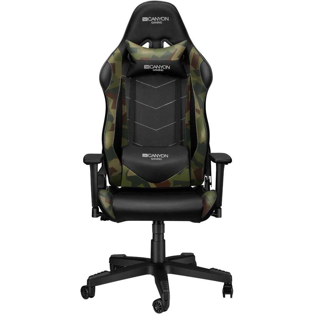 Scaun gaming Canyon Argama, Negru/Camo Scaun gaming Canyon Argama, Negru/Camo