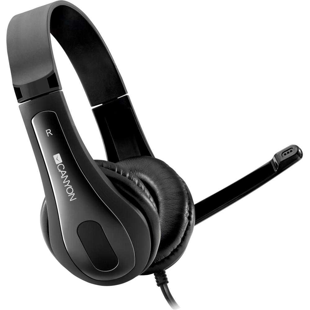 Casti audio On-Ear Canyon CNS-CHSC1B, Negru Casti audio On-Ear Canyon CNS-CHSC1B, Negru