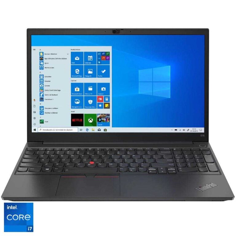 Laptop Lenovo ThinkPad E15 Gen 2, Intel® Core&trade; i5-1135G7, 8GB DDR4, SSD 256GB, Intel® Iris® Xe Graphics, Windows 10 Pro