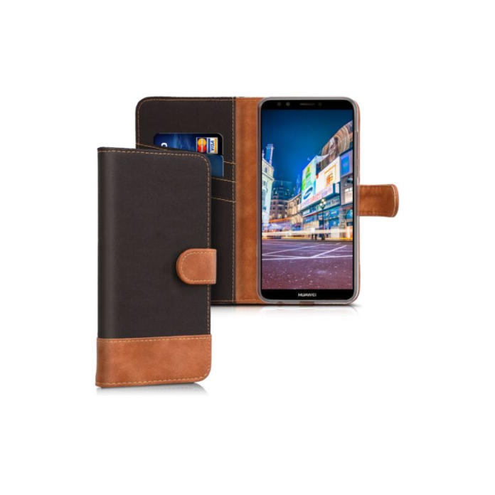 Husa pentru Huawei Y7 (2018)/Y7 Prime (2018), Textil, Maro, 44822.01 Husa pentru Huawei Y7 (2018)/Y7 Prime (2018), Textil, Maro, 44822.01