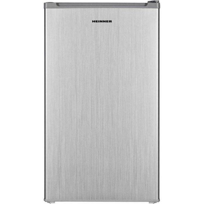 Frigider cu o usa Heinner HF-100NHSF+, 93 l, Control mecanic, Termostat ajustabil, Compartiment legume fructe, Rafturi sticla, Usa reversibila, Clasa F, H 85 cm, Argintiu