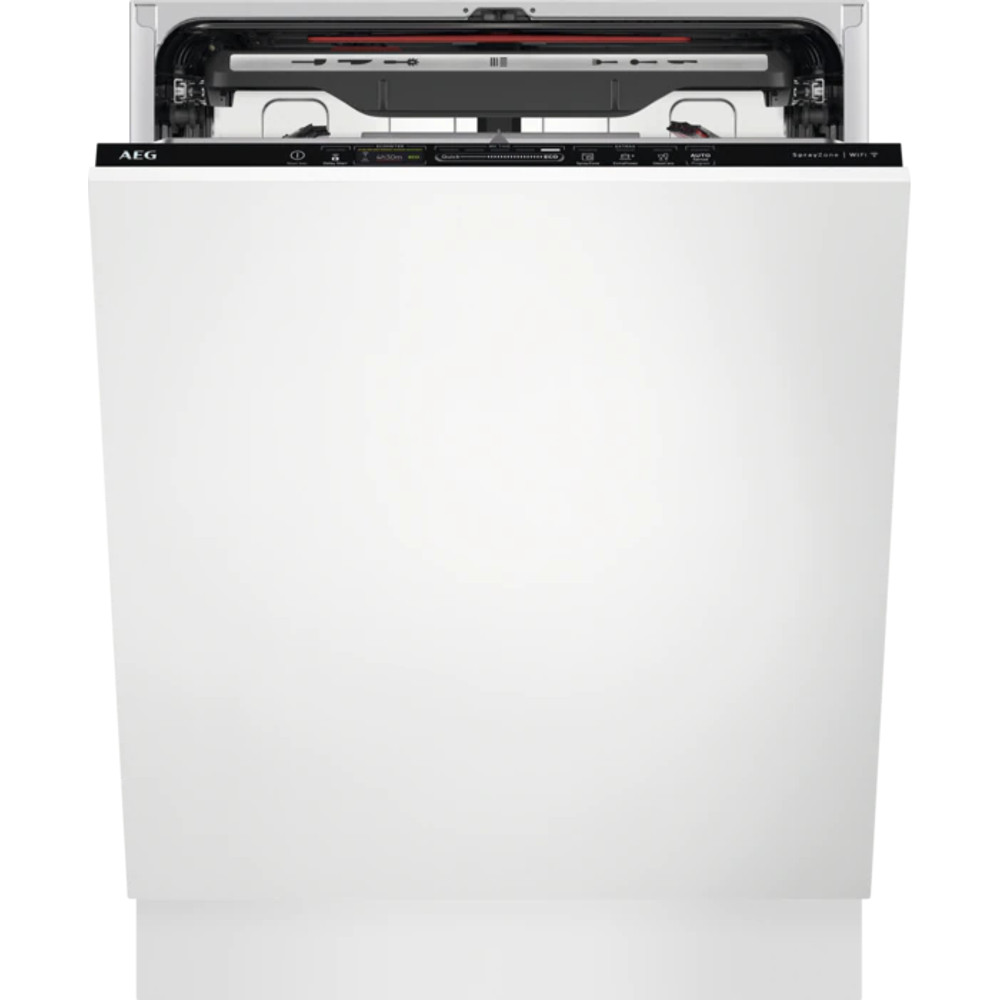Masina de spalat vase incorporabila Aeg FSK93718P, Sistem de uscare AirDry, Functia TimeBeam, 15 seturi, 7 programe, Clasa D Masina de spalat vase incorporabila Aeg FSK93718P, Sistem de uscare AirDry, Functia TimeBeam, 15 seturi, 7 programe, Clasa D