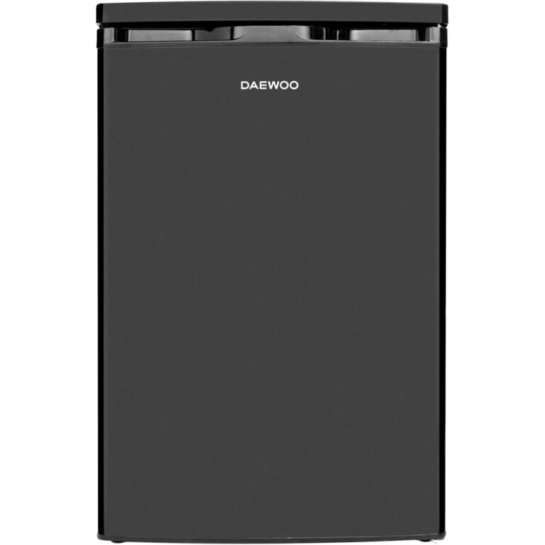 Frigider cu o usa Daewoo FN-146HEB, 128 l, Control mecanic, FreshZone, Design Top Table, Usa reversibila, Clasa E, H 85 cm, Negru