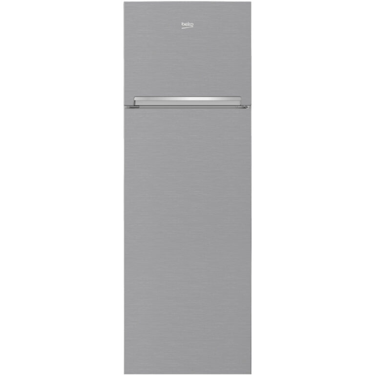 Frigider cu doua usi Beko RDSA290M30XBN, 278 l, Termostat reglabil, Rafturi Safety Glass, Tava cuburi gheata, Suport oua, Usa reversibila,  Clasa F, H 162 cm, Argintiu