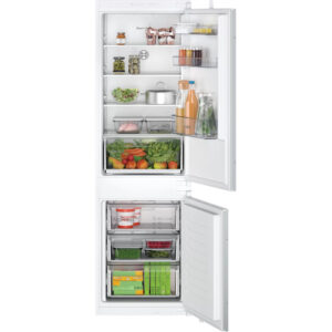 Combina frigorifica incorporabila Bosch KIN86NSF0, No Frost, 260 l, Eco Airflow, Iluminare LED, Clasa F Combina frigorifica incorporabila Bosch KIN86NSF0, No Frost, 260 l, Eco Airflow, Iluminare LED, Clasa F