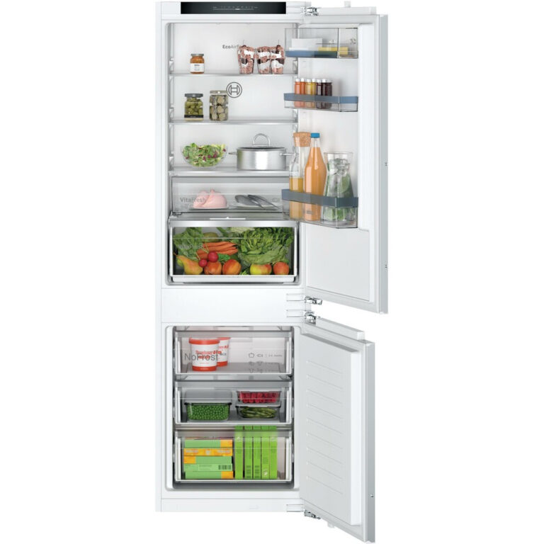 Combina frigorifica incorporabila Bosch KIN86VFE0, No Frost, 260 l, Eco Airflow, Iluminare LED, FreshSense, VitaFresh, Clasa E