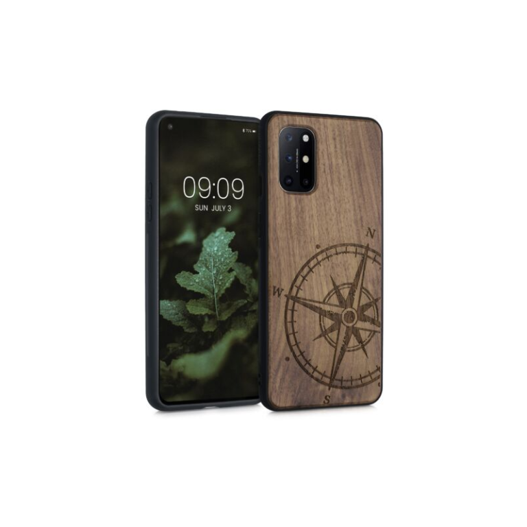 Husa pentru OnePlus 8T, Lemn, Maro, 53682.01