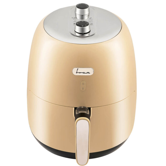 Friteuza cu aer cald Fram FAF-1500CR, 1500 W, 3.2L, Vas detasabil anti-adeziv, Termostat reglabil 80-200˚C, Temporizator 30 min, Protectie supraincalzire, Crem