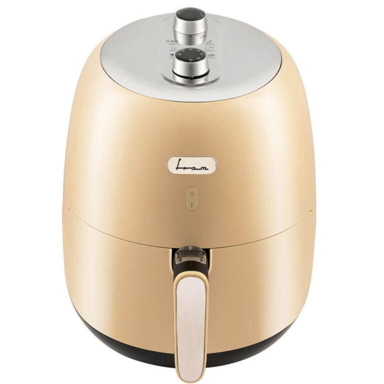 Friteuza cu aer cald Fram FAF-1500CR, 1500 W, 3.2L, Vas detasabil anti-adeziv, Termostat reglabil 80-200˚C, Temporizator 30 min, Protectie supraincalzire, Crem