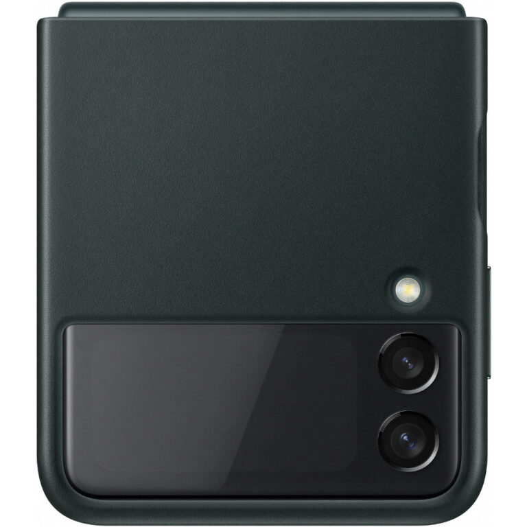 Husa de protectie Samsung Leather Cover pentru Galaxy Z Flip3, Negru
