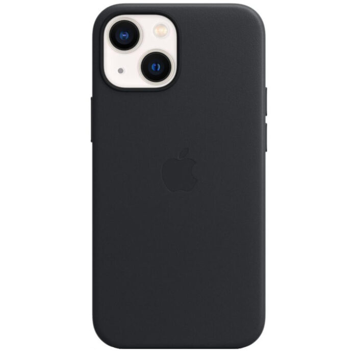 Husa de protectie Apple Leather Case with MagSafe pentru iPhone 13 mini, Midnight
