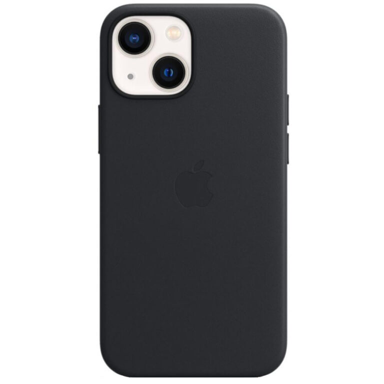 Husa de protectie Apple Leather Case with MagSafe pentru iPhone 13 mini, Midnight
