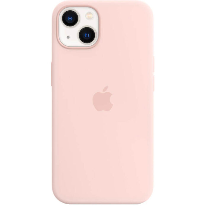 Husa de protectie Apple Silicone Case with MagSafe pentru iPhone 13, Chalk Pink
