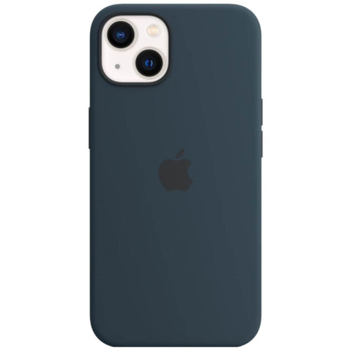 Husa de protectie Apple Silicone Case with MagSafe pentru iPhone 13, Abyss Blue