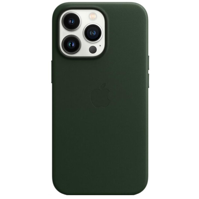 Husa de protectie Apple Leather Case with MagSafe pentru iPhone 13 Pro, Sequoia Green Husa de protectie Apple Leather Case with MagSafe pentru iPhone 13 Pro, Sequoia Green