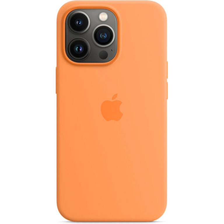 Husa de protectie Apple Silicone Case with MagSafe pentru iPhone 13 Pro, Marigold