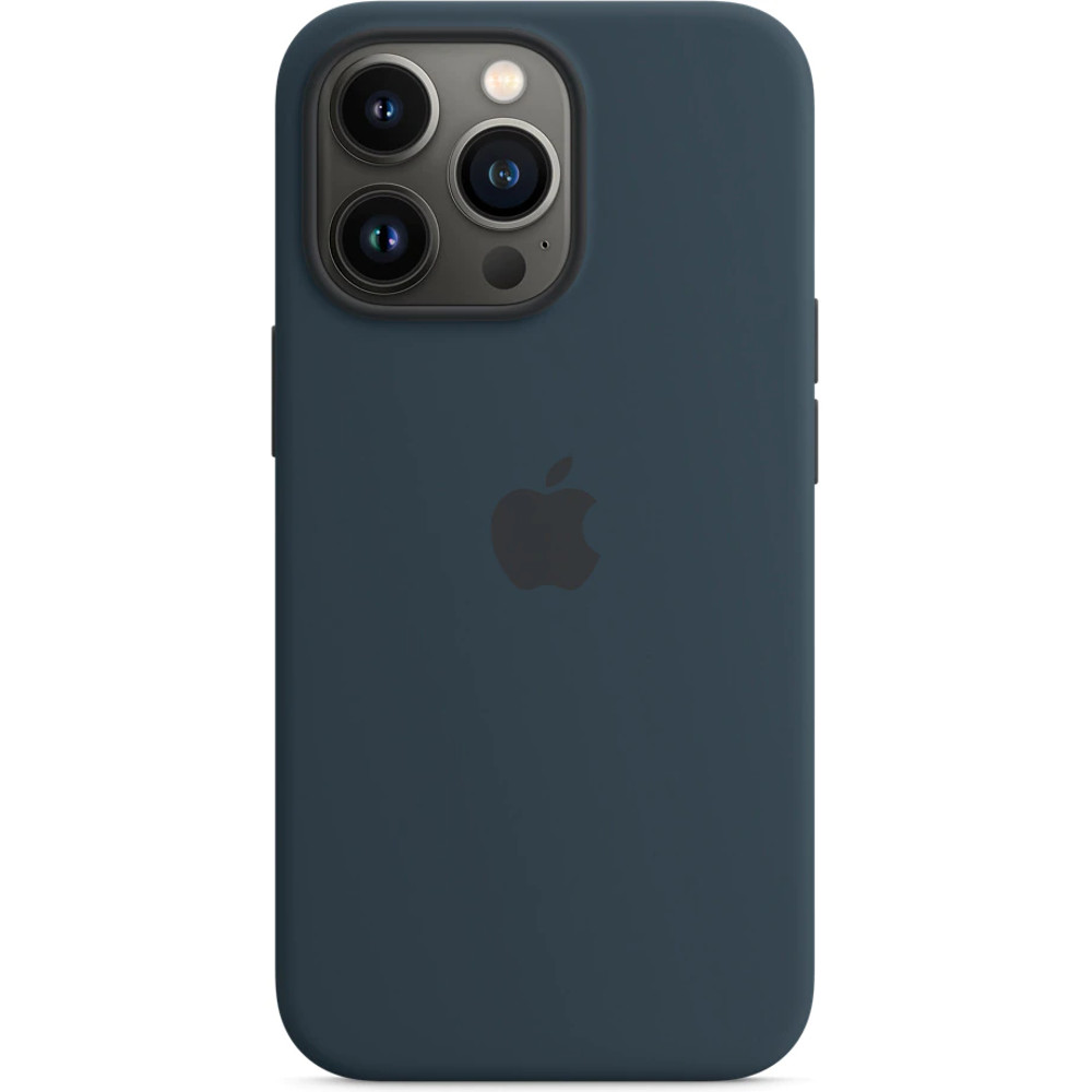 Husa de protectie Apple Silicone Case with MagSafe pentru iPhone 13 Pro, Abyss Blue Husa de protectie Apple Silicone Case with MagSafe pentru iPhone 13 Pro, Abyss Blue