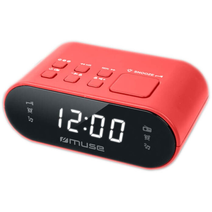 Radio cu ceas MUSE PLL M-10 CR, FM, Alarma duala, Negru