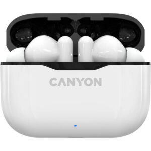 Casti True Wireless cu microfon Canyon CNE-CBTHS3W, Bluetooth 5.0, Waterproof Ip33, Alb Casti True Wireless cu microfon Canyon CNE-CBTHS3W, Bluetooth 5.0, Waterproof Ip33, Alb