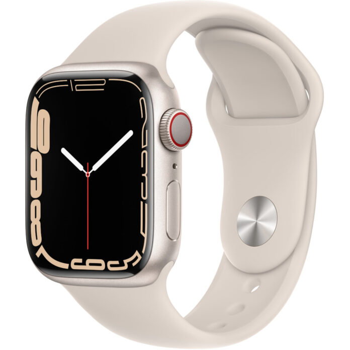 Apple Watch Series 7 GPS + Cellular, 41mm, Starlight Aluminium Case, Starlight Sport Band Apple Watch Series 7 GPS + Cellular, 41mm, Starlight Aluminium Case, Starlight Sport Band