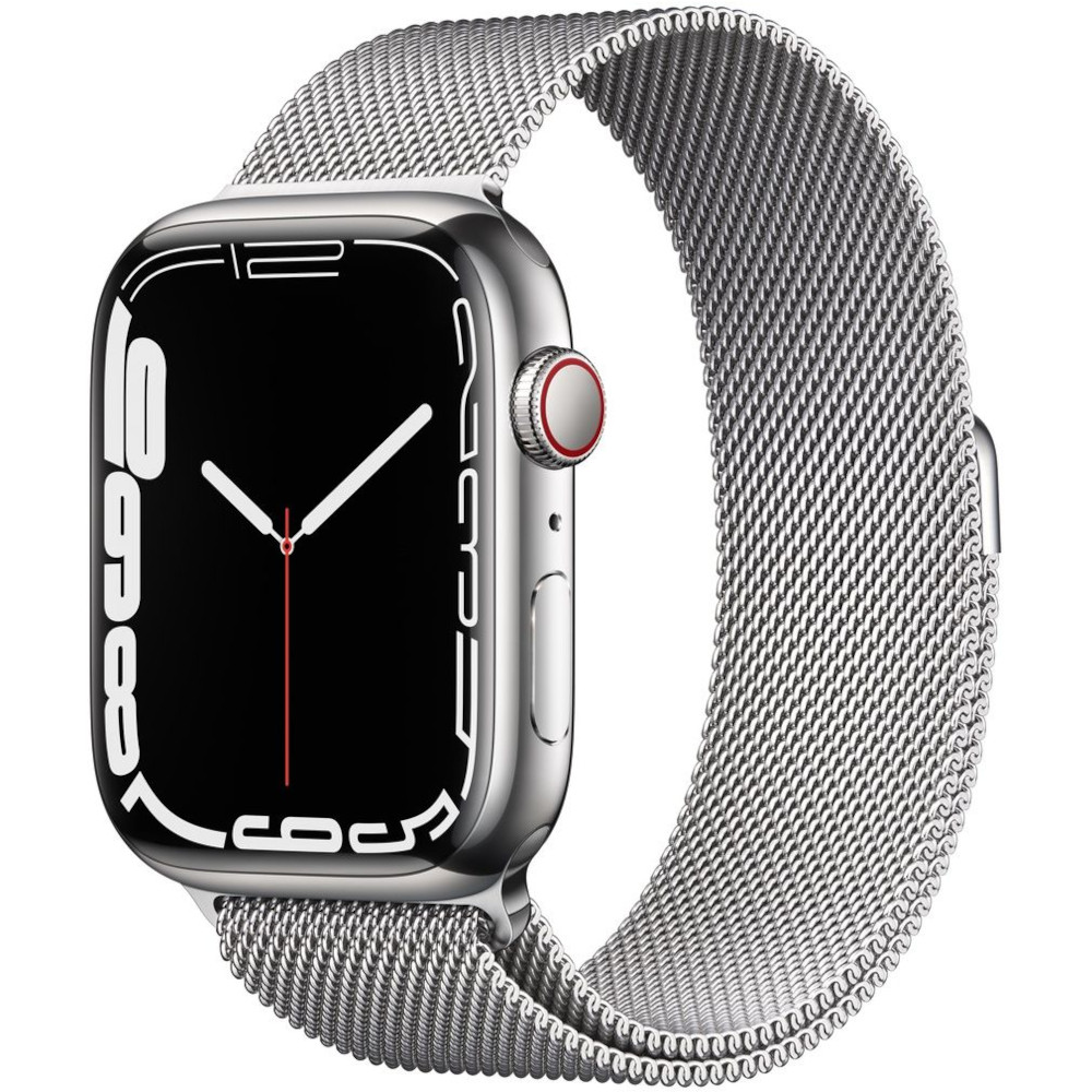 Apple Watch Series 7 GPS + Cellular, 41mm, Graphite Stainless Steel Case, Graphite Milanese Loop Apple Watch Series 7 GPS + Cellular, 41mm, Graphite Stainless Steel Case, Graphite Milanese Loop