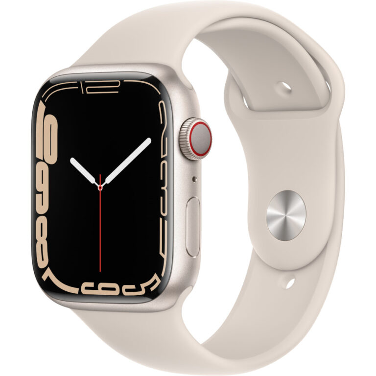 Apple Watch Series 7 GPS + Cellular, 45mm, Midnight Aluminium Case, Midnight Sport Band