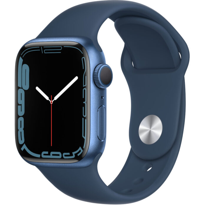 Apple Watch Series 7 GPS, 41mm, Green Blue Aluminium Case, Abyss Blue Sport Band Apple Watch Series 7 GPS, 41mm, Green Blue Aluminium Case, Abyss Blue Sport Band