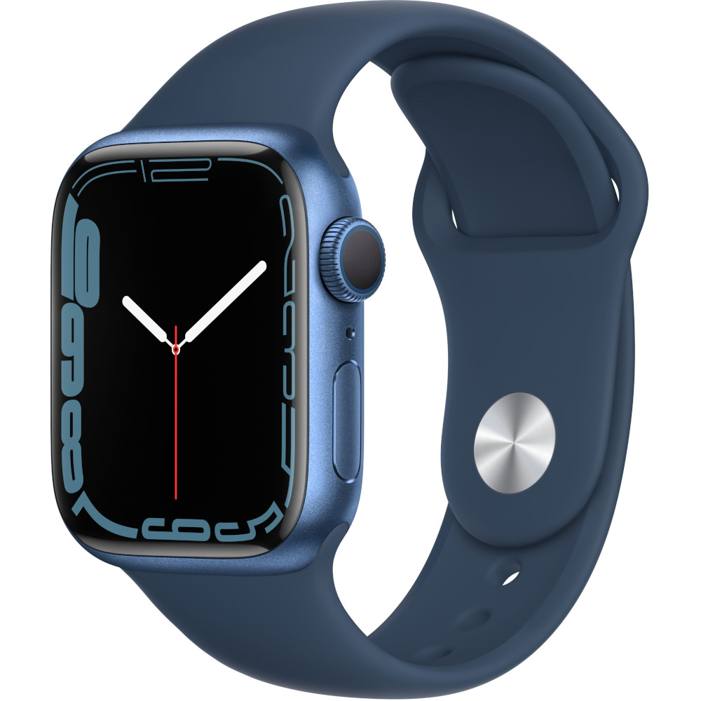 Apple Watch Series 7 GPS, 41mm, Green Blue Aluminium Case, Abyss Blue Sport Band Apple Watch Series 7 GPS, 41mm, Green Blue Aluminium Case, Abyss Blue Sport Band
