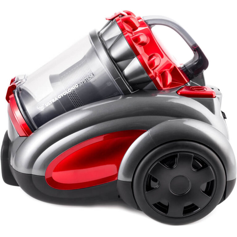Aspirator fara sac Daewoo RCC-250R/B, 800 W, 2.5 L, Aspirare ciclonica, Control pe maner, Tub telescopic metalic, Filtru HEPA, Control pe maner, Lungime cablu 6 m, Rosu