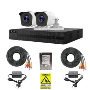 Kit supraveghere Hikvision Hilook, 2 camere 2MP, IR 20m, DVR 4 canale, 2MP, HDD 500GB, Autocolant Rovision Kit supraveghere Hikvision Hilook, 2 camere 2MP, IR 20m, DVR 4 canale, 2MP, HDD 500GB, Autocolant Rovision