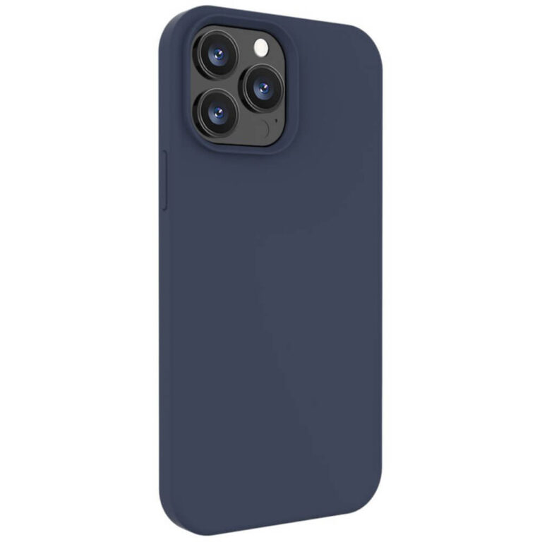 Husa de protectie Lemontti LHLSI13PMDB, Liquid Silicon pentru iPhone 13 Pro Max, Albastru