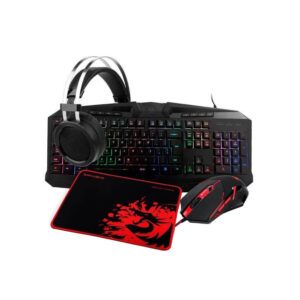 Kit gaming Redragon S112 Gaming Essentials 4 in 1, Tastatura + Mouse + Casti + Mousepad, Iluminare RGB, Negru/Rosu Kit gaming Redragon S112 Gaming Essentials 4 in 1, Tastatura + Mouse + Casti + Mousepad, Iluminare RGB, Negru/Rosu
